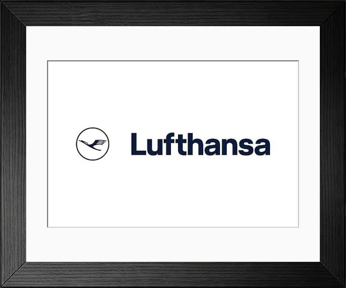 Framed Print : Lufthansa, Logo, White background Framed Print : Lufthansa, Logo, White background