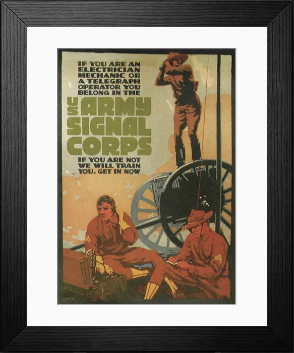 Framed Print : U.S. Army Signal Corps Framed Print : U.S. Army Signal Corps