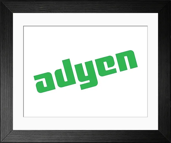 Framed Print : Turned to the left, Adyen logo, E commerce, logo