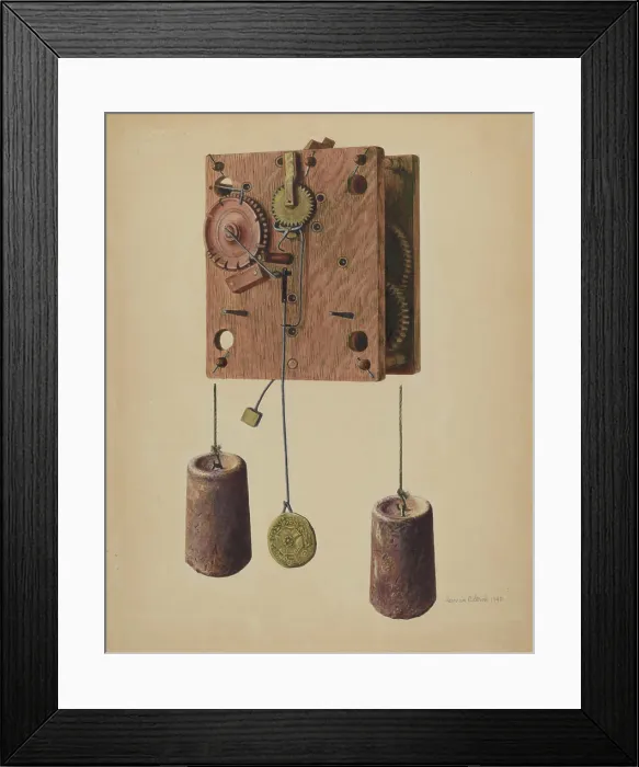Framed Print : Herman O Stroh, Mechanism of Eli Terry Clock, 1940 Mechanism of Eli Terry Clock Framed Print : Herman O Stroh, Mechanism of Eli Terry Clock, 1940 Mechanism of Eli Terry Clock