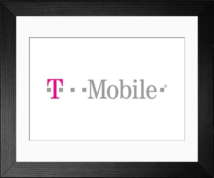 Framed Print : T Mobile, White background, Logo, Brand name Framed Print : T Mobile, White background, Logo, Brand name
