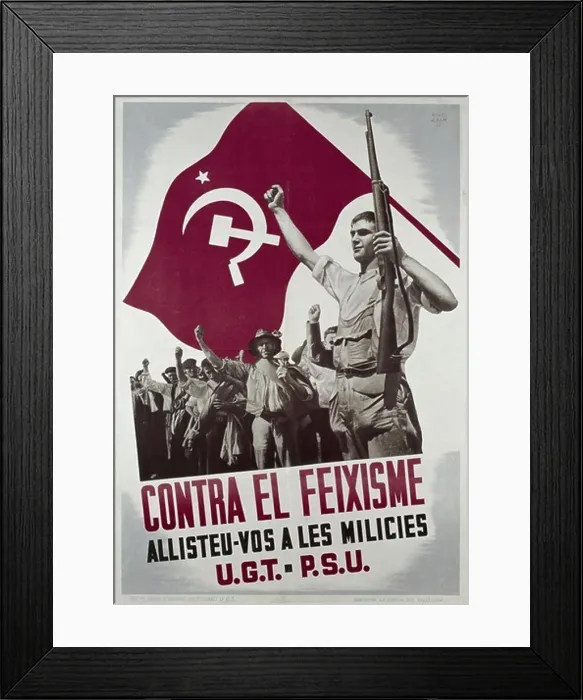 Framed Print : Spanish Civil War. Contra el feixisme Framed Print : Spanish Civil War. Contra el feixisme