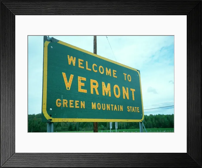 Framed Print : Welcome to Vermont Sign Framed Print : Welcome to Vermont Sign