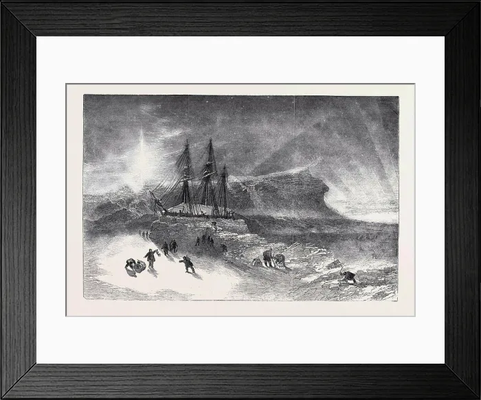 Framed Print : BURFORD'S PANORAMA OF THE POLAR REGIONS, THE INVESTIGATOR SNOW WALLED IN FOR THE WINTER Framed Print : BURFORD'S PANORAMA OF THE POLAR REGIONS, THE INVESTIGATOR SNOW WALLED IN FOR THE WINTER