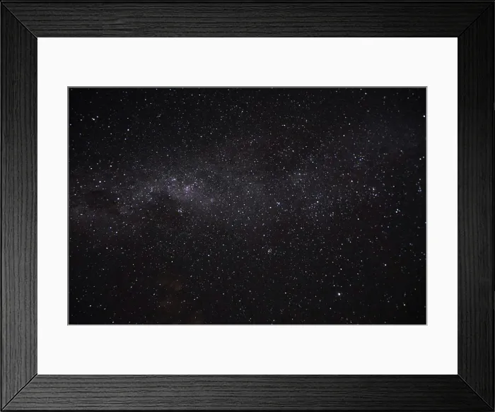 Framed Print : a long exposure of the dark sky with the stars