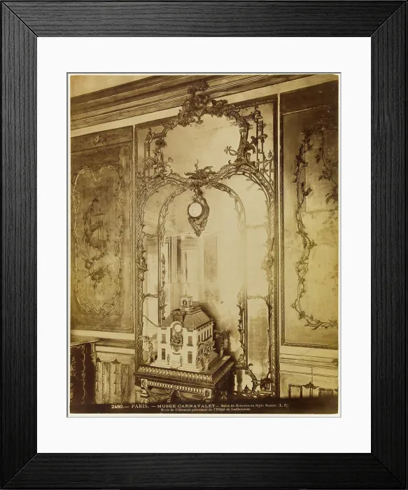 Framed Print : 2480 Paris, Carnavalet Museum. Boiseries living room in Rococo style Framed Print : 2480 Paris, Carnavalet Museum. Boiseries living room in Rococo style