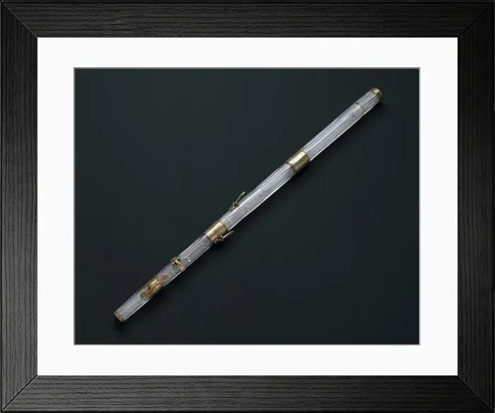 Framed Print : Transverse Flute in D-flat 1813 Claude Laurent French Claude Laurent