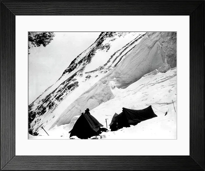 Framed Print : British Everest 1953 Expedition -- One of the advanced camps when the first assault party consisting of Everest Framed Print : British Everest 1953 Expedition -- One of the advanced camps when the first assault party consisting of Everest