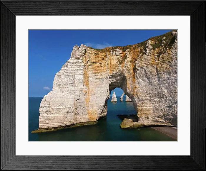 Framed Print : Aerial view, rocky coast, cliff