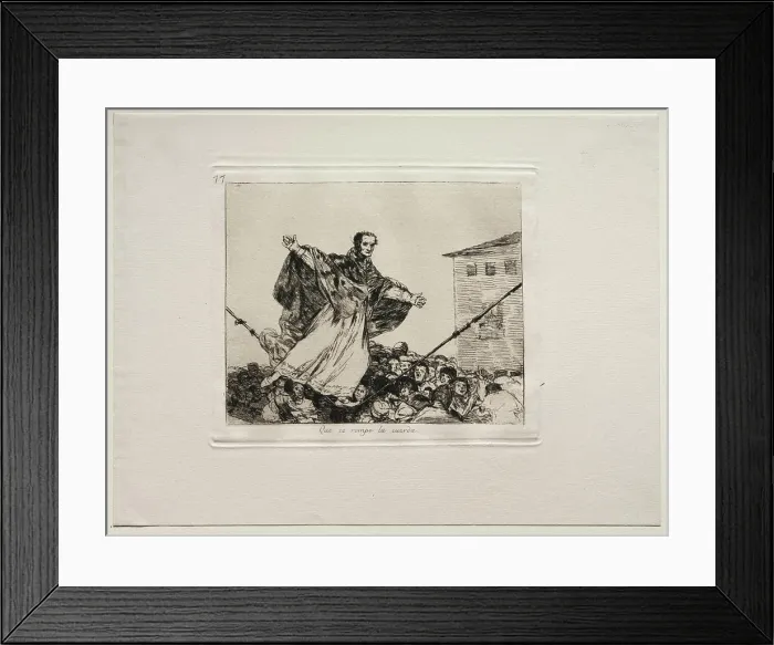 Framed Print : The Horrors of War: May the Cord Break. Francisco de Goya (Spanish, 1746-1828). Etching and aquatint;