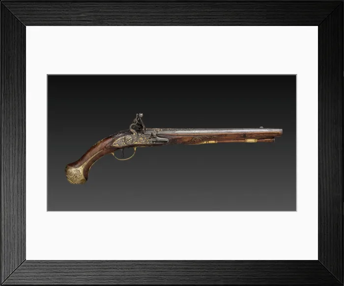 Framed Print : Flintlock Pistol (2 of 2), early 1700s