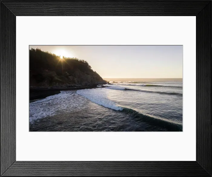 Framed Print : Point Break Surf During Sunset in Chile Framed Print : Point Break Surf During Sunset in Chile