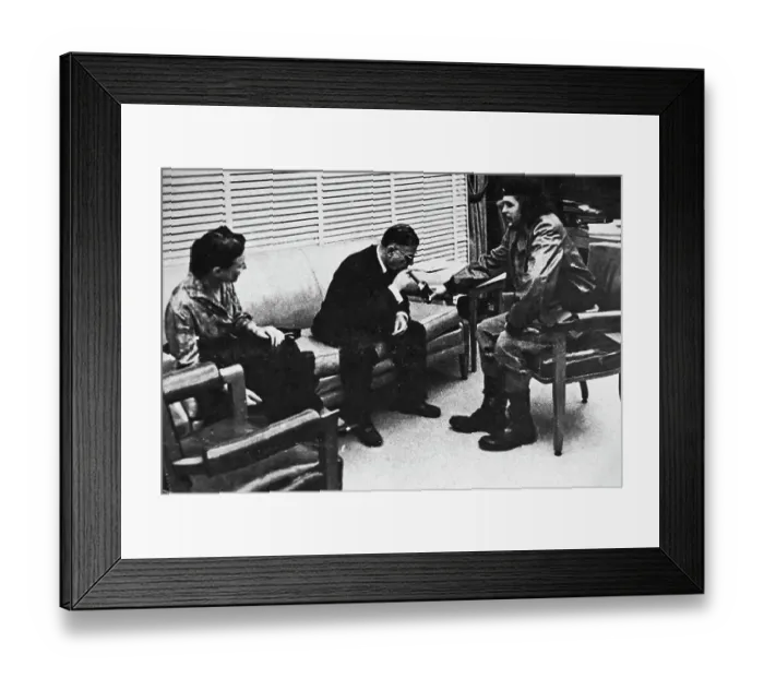 Framed Print : Jean-Paul Sartre, Che Guevara E Simone De Beauvoir