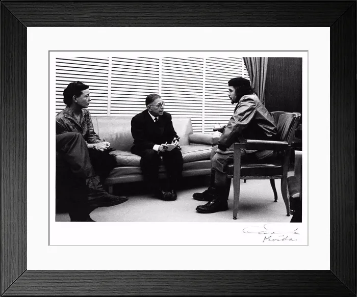 Framed Print : In 1960, Jean-Paul Sartre and Simone de Beauvoir visited Cuba during