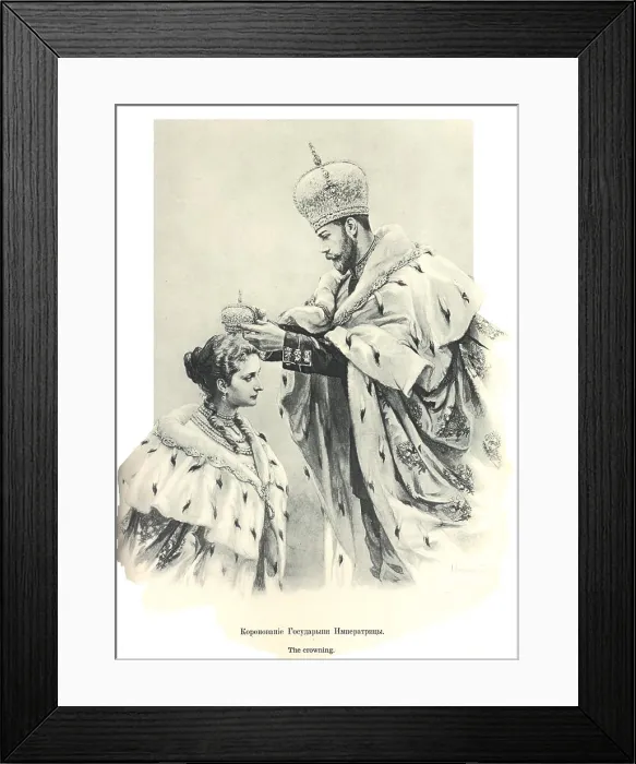 Framed Print : Coronation of Emperor Nicholas II and his wife, Empress Alexandra Feodorovna Framed Print : Coronation of Emperor Nicholas II and his wife, Empress Alexandra Feodorovna