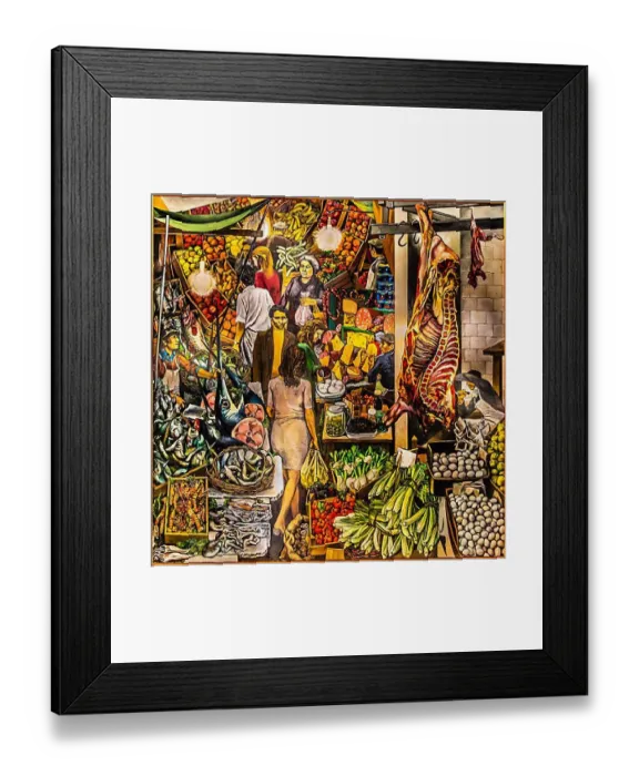 Framed Print : Painting the Vucciria by the painter Renato Guttuso Framed Print : Painting the Vucciria by the painter Renato Guttuso