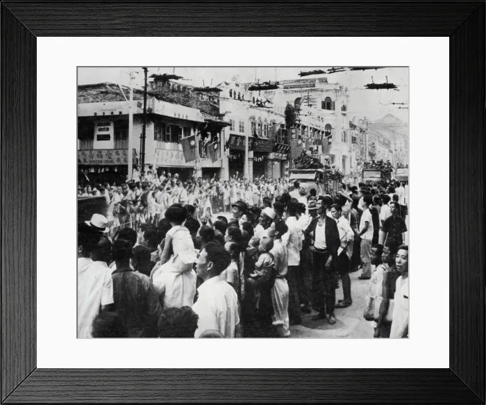 Framed Print : Singapore Cheers British - Natives of Singapore Framed Print : Singapore Cheers British - Natives of Singapore