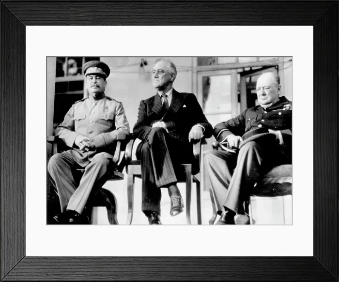 Framed Print : Principals At Teheran Conference -- Joseph Stalin Framed Print : Principals At Teheran Conference -- Joseph Stalin