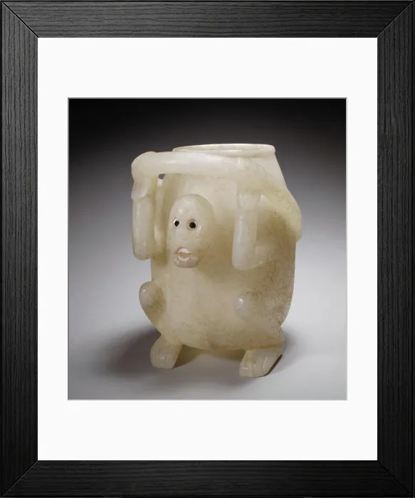 Framed Print : Monkey Vessel 10th-13th century Mixtec The ancient Mexicans used many kinds of stone for the manufacture of ritual Framed Print : Monkey Vessel 10th-13th century Mixtec The ancient Mexicans used many kinds of stone for the manufacture of ritual