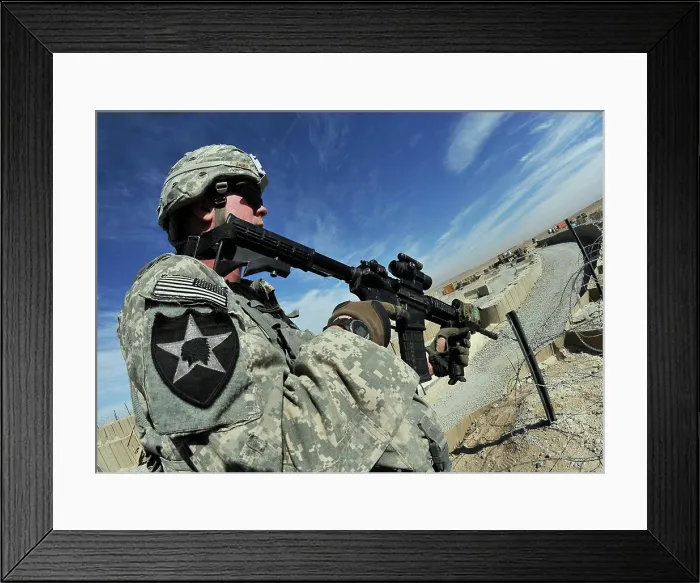 Framed Print : U.S. Army Spc. Daniel Fahey, with 2nd Battalion Framed Print : U.S. Army Spc. Daniel Fahey, with 2nd Battalion