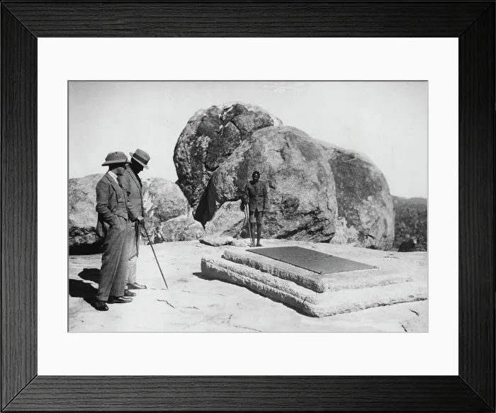 Framed Print : The Prince Visits Cecil Rhodes's Grave Framed Print : The Prince Visits Cecil Rhodes's Grave