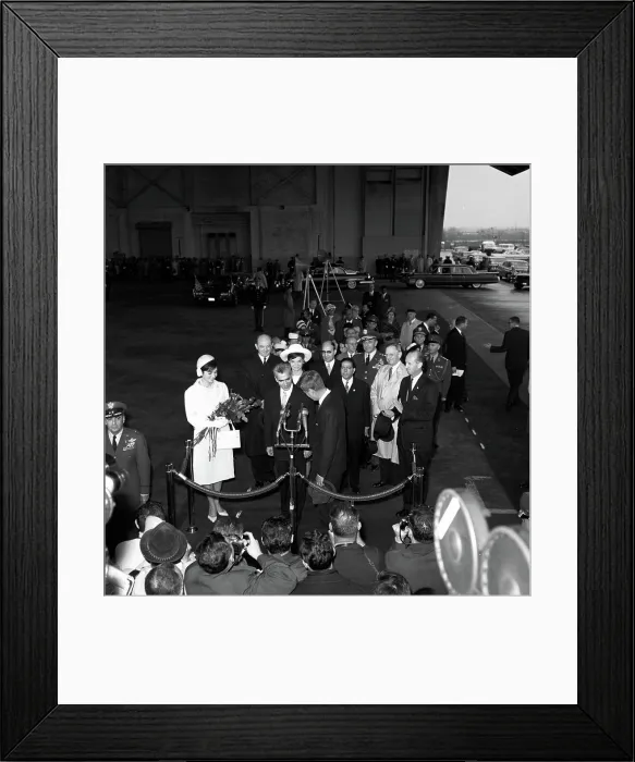 Framed Print : Arrival ceremonies for the Shah of Iran