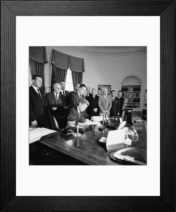 Framed Print : Bill signing - H.R. 11974 Public Law 87-701 Framed Print : Bill signing - H.R. 11974 Public Law 87-701