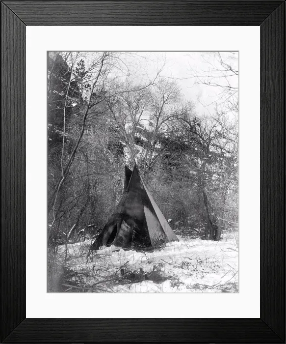 Framed Print : Edward S. Curtis Native American Indians - A Sioux Indian teepee in a winter camp circa 1908 Framed Print : Edward S. Curtis Native American Indians - A Sioux Indian teepee in a winter camp circa 1908