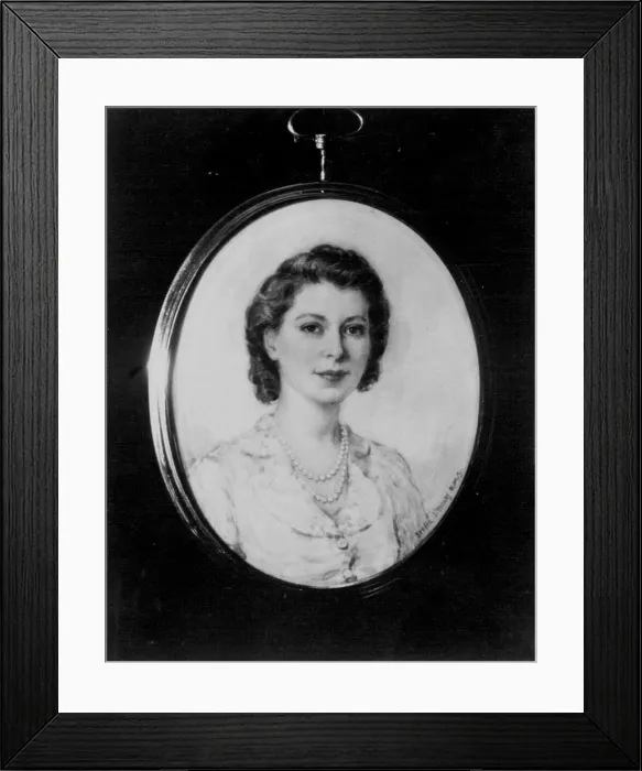 Framed Print : New Miniature Portrait Of Princess Elizabeth - This charming miniature of H Framed Print : New Miniature Portrait Of Princess Elizabeth - This charming miniature of H