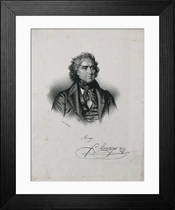 Framed Print : Dominique François Arago. Lithograph by F.S. Delpech Framed Print : Dominique François Arago. Lithograph by F.S. Delpech