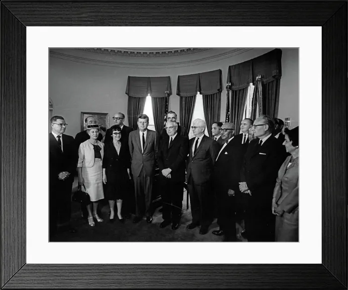 Framed Print : Visit of the Commission on Registration Voting Participation