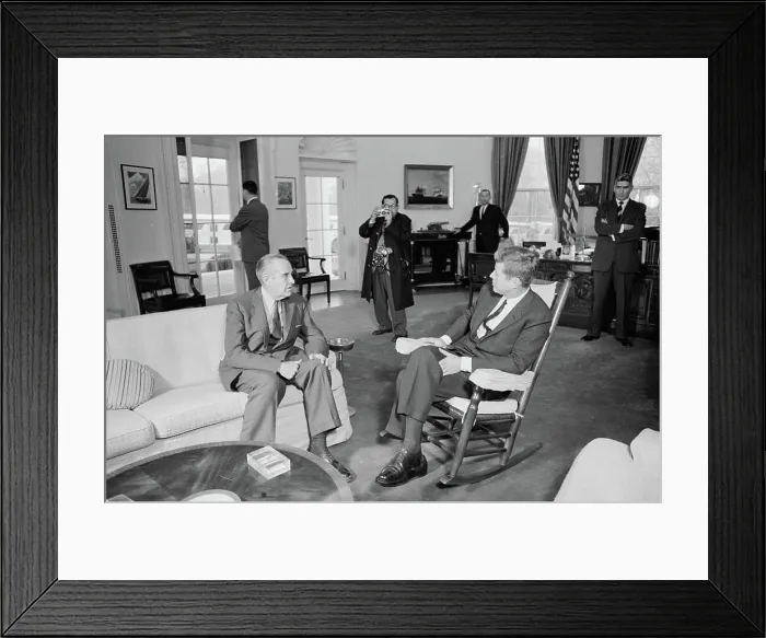 Framed Print : Meeting with William Averell Harriman Framed Print : Meeting with William Averell Harriman