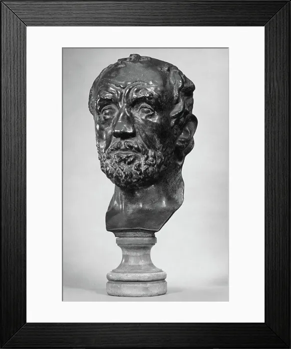 Framed Print : Mask of the Man with the Broken Nose (Masque de l'homme au nez cassé) model finished in 1864