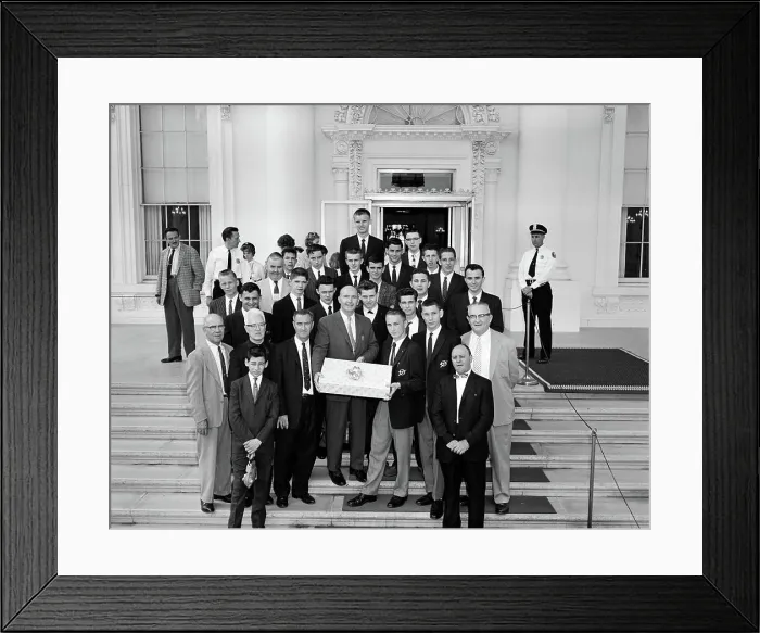 Framed Print : Boy Scouts of America (BSA) Explorers group at the White House (Presidential Assistant David F)