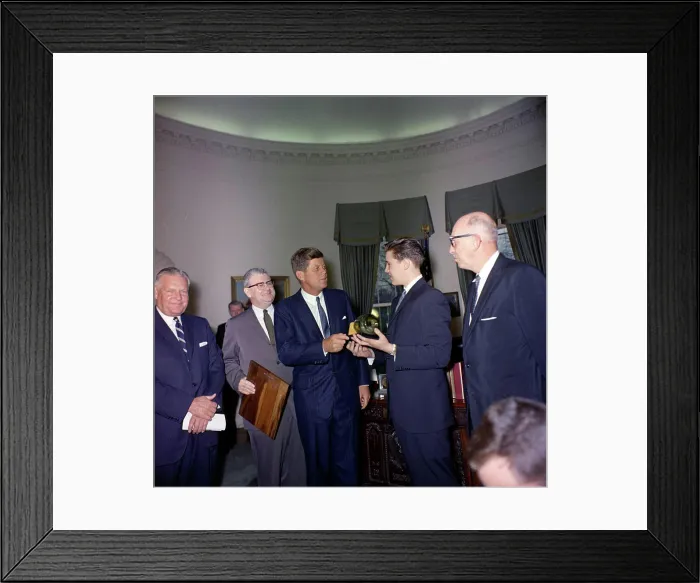 Framed Print : Visit of the Boys Clubs Boy of the Year Framed Print : Visit of the Boys Clubs Boy of the Year