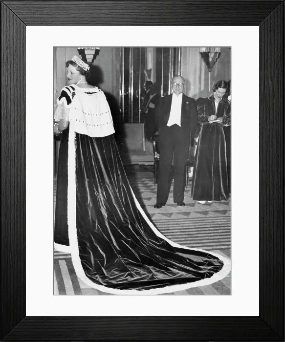 Framed Print : Coronation Robe -- London is coronation-minded