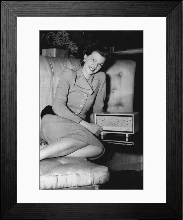 Framed Print : Something New In Radio -- One of the many new designs in radio is shown in this picture taken at Radio Olympia