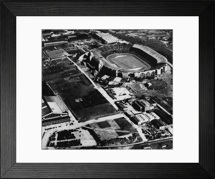 Framed Print : Austerity Britain Prepares For The World's ***** - Wembley Stadium - home of the 1948 Olympics - photographod from