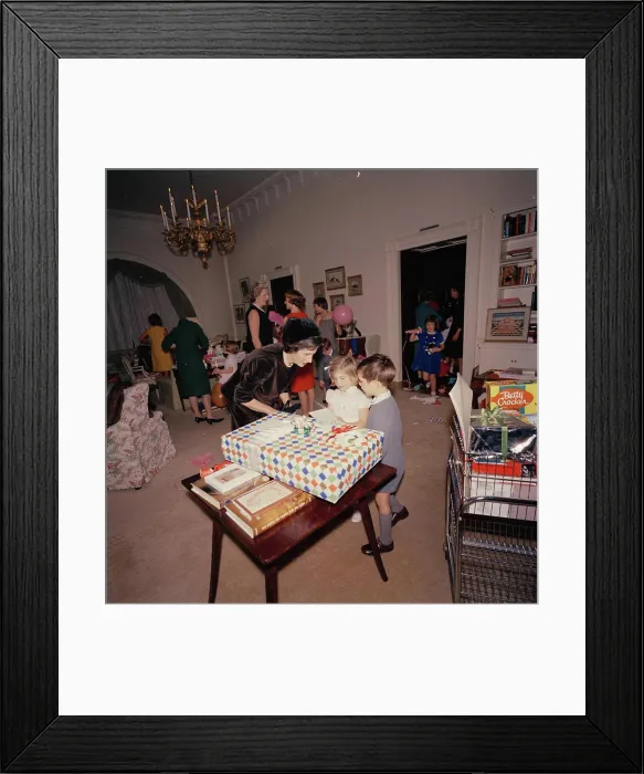 Framed Print : Birthday party for Caroline Kennedy and John F Framed Print : Birthday party for Caroline Kennedy and John F