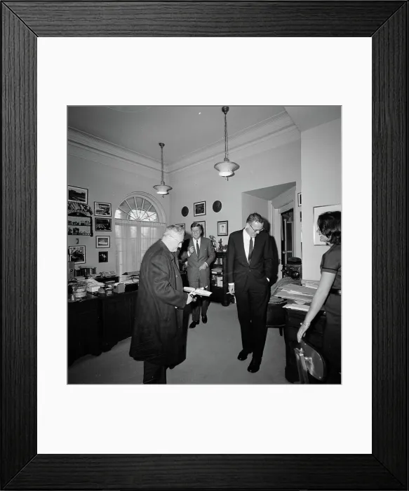 Framed Print : President Kennedy with K. LeMoyne Billings Framed Print : President Kennedy with K. LeMoyne Billings