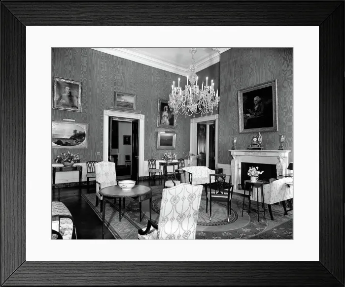 Framed Print : White House Rooms: Blue Green. View of the Green Room. White House, Washington, D.C Framed Print : White House Rooms: Blue Green. View of the Green Room. White House, Washington, D.C