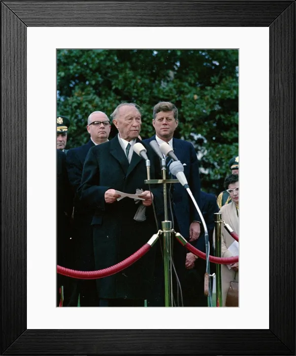 Framed Print : Arrival ceremonies for Konrad Adenauer Framed Print : Arrival ceremonies for Konrad Adenauer