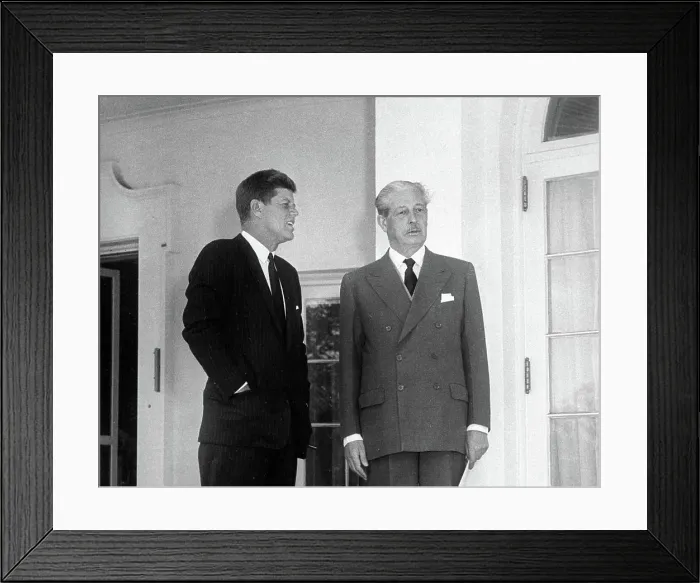 Framed Print : Meeting with Harold Macmillan, Prime Minister of Great Britain