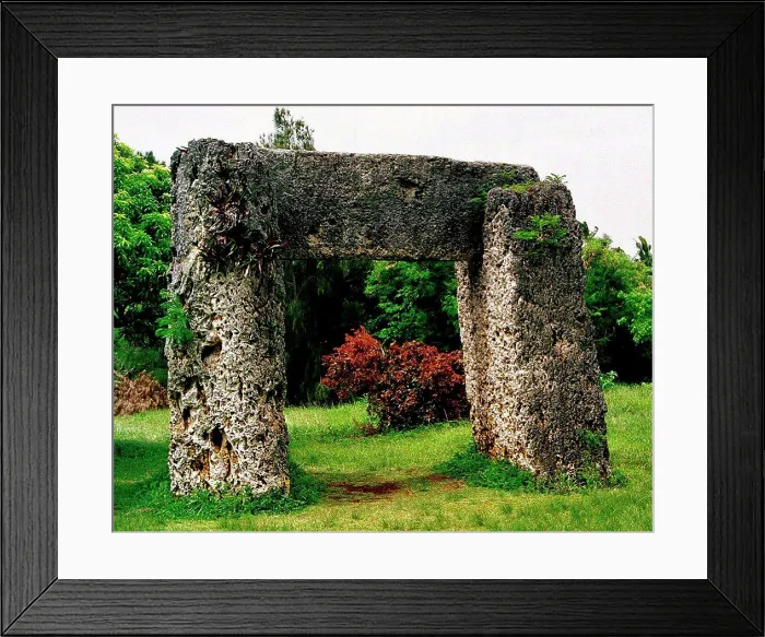 Framed Print : Tonga trilithon. Haamonga a Maui is a massive coral limestone trilithon in the north of the island of Tongatapu Framed Print : Tonga trilithon. Haamonga a Maui is a massive coral limestone trilithon in the north of the island of Tongatapu