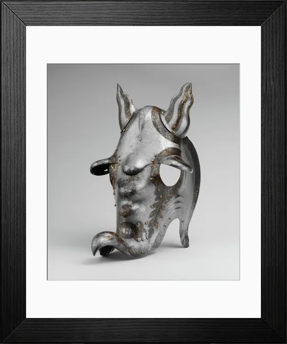 Framed Print : Shaffron (Horse's Head Defense) of Henry II of France Framed Print : Shaffron (Horse's Head Defense) of Henry II of France