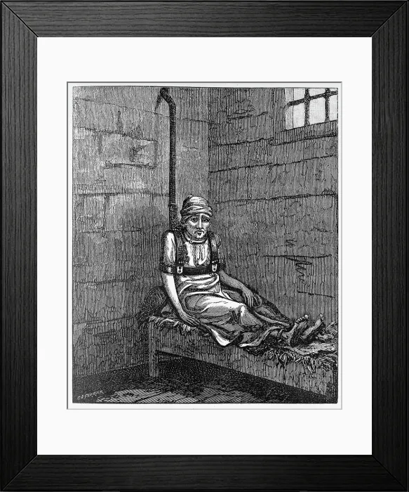 Framed Print : William Norris confined in Bethlem Hospital for 12 years