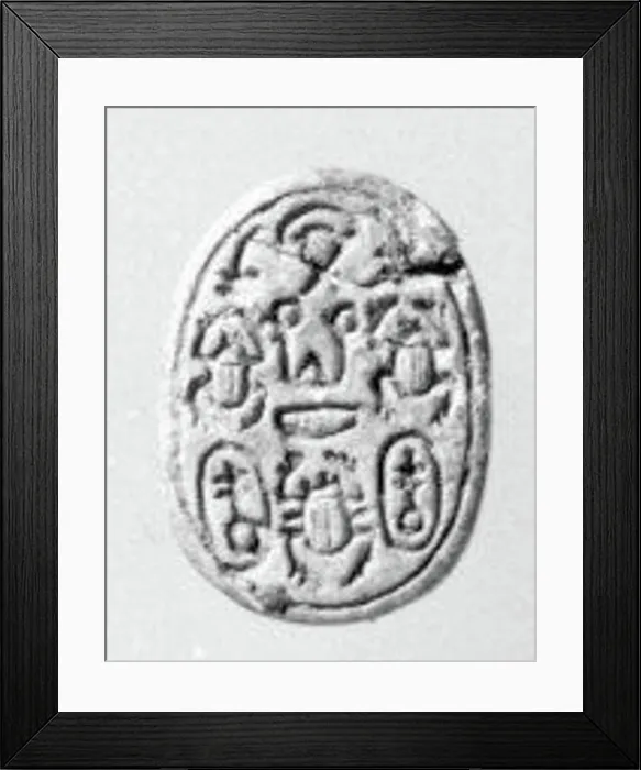 Framed Print : Scarab seal ca. 1700-1560 B.C