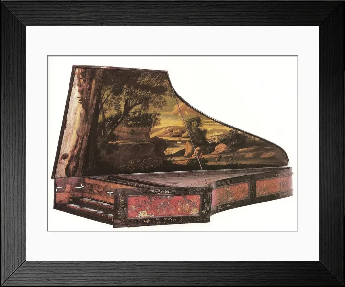 Framed Print : Claviorganum 1712 Herman Willenbrock German harpsichords are extremely rare
