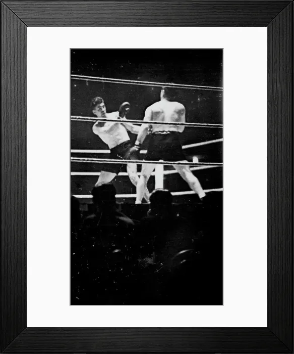 Framed Print : Loughran Beats Strickland At Wembley -- An incident during the fight between Tommy Loughran of America