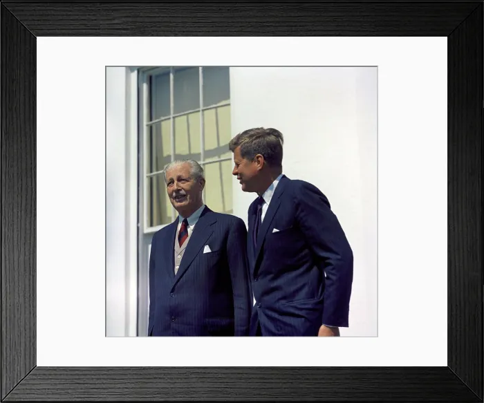 Framed Print : Meeting with Harold Macmillan, Prime Minister of Great Britain Framed Print : Meeting with Harold Macmillan, Prime Minister of Great Britain